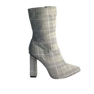 Plaid Ankle Boots for Women